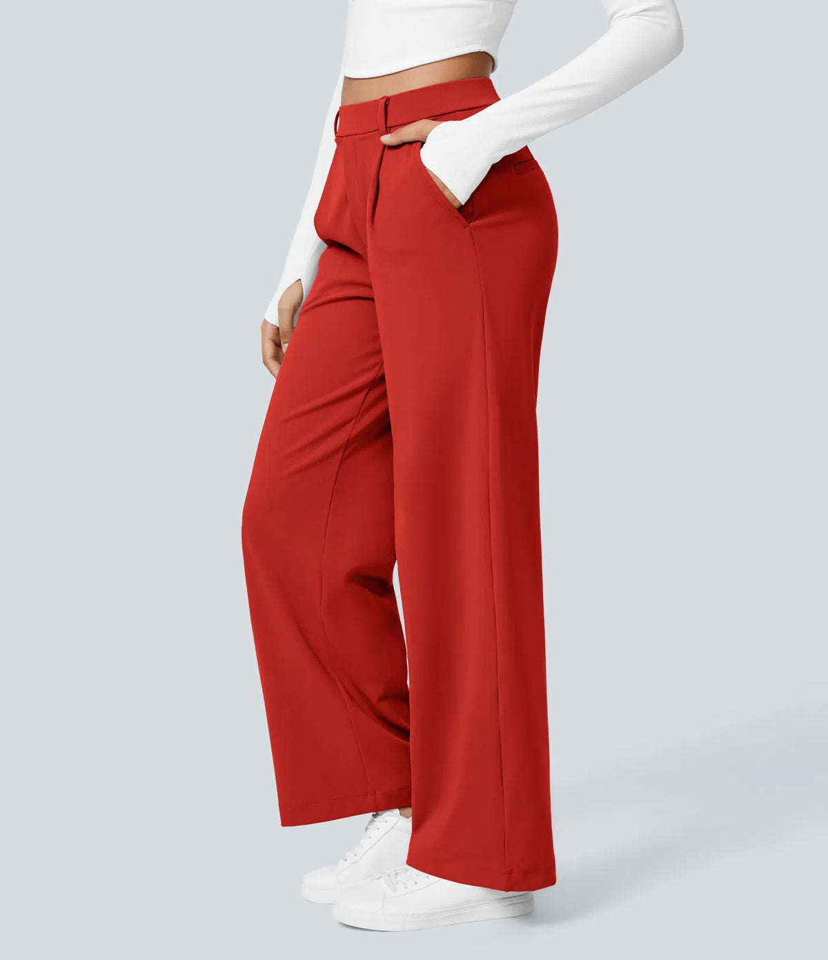 Pantalon tailleur Halara Flex™ DayStretch coupe droite taille haute avec poches