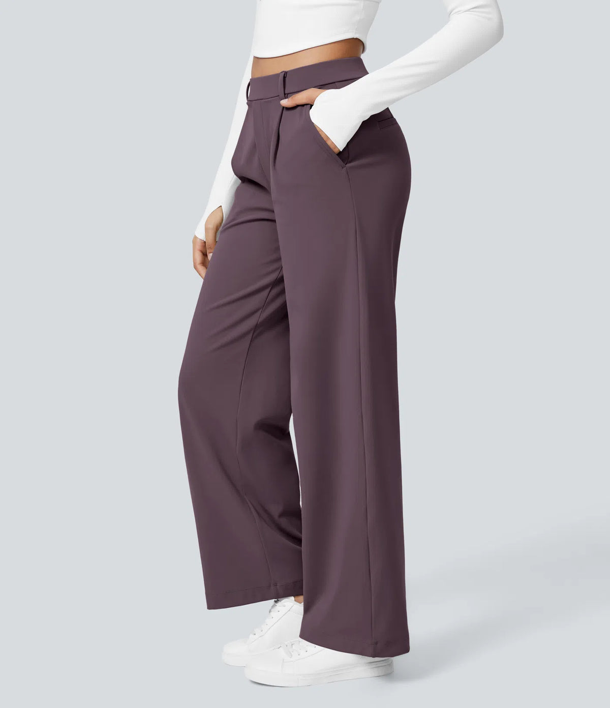 Pantalon tailleur Halara Flex™ DayStretch coupe droite taille haute avec poches