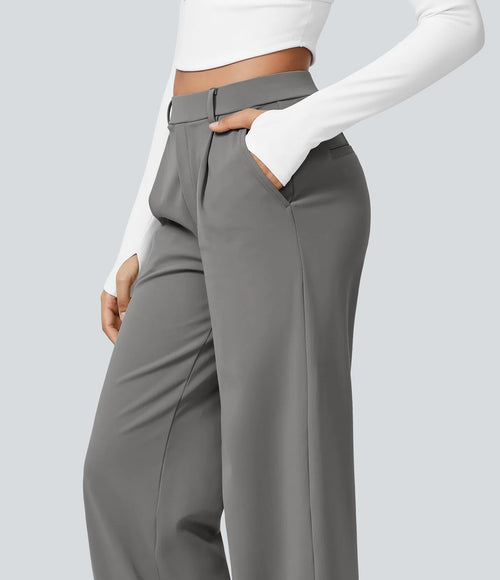 Pantalon tailleur Halara Flex™ DayStretch coupe droite taille haute avec poches