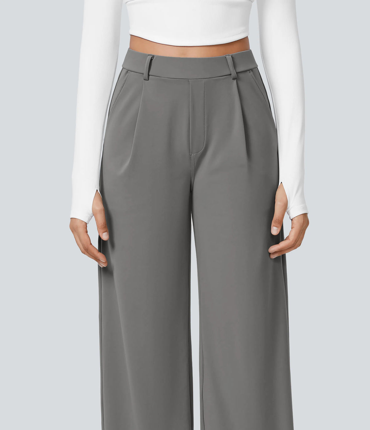 Pantalon tailleur Halara Flex™ DayStretch coupe droite taille haute avec poches