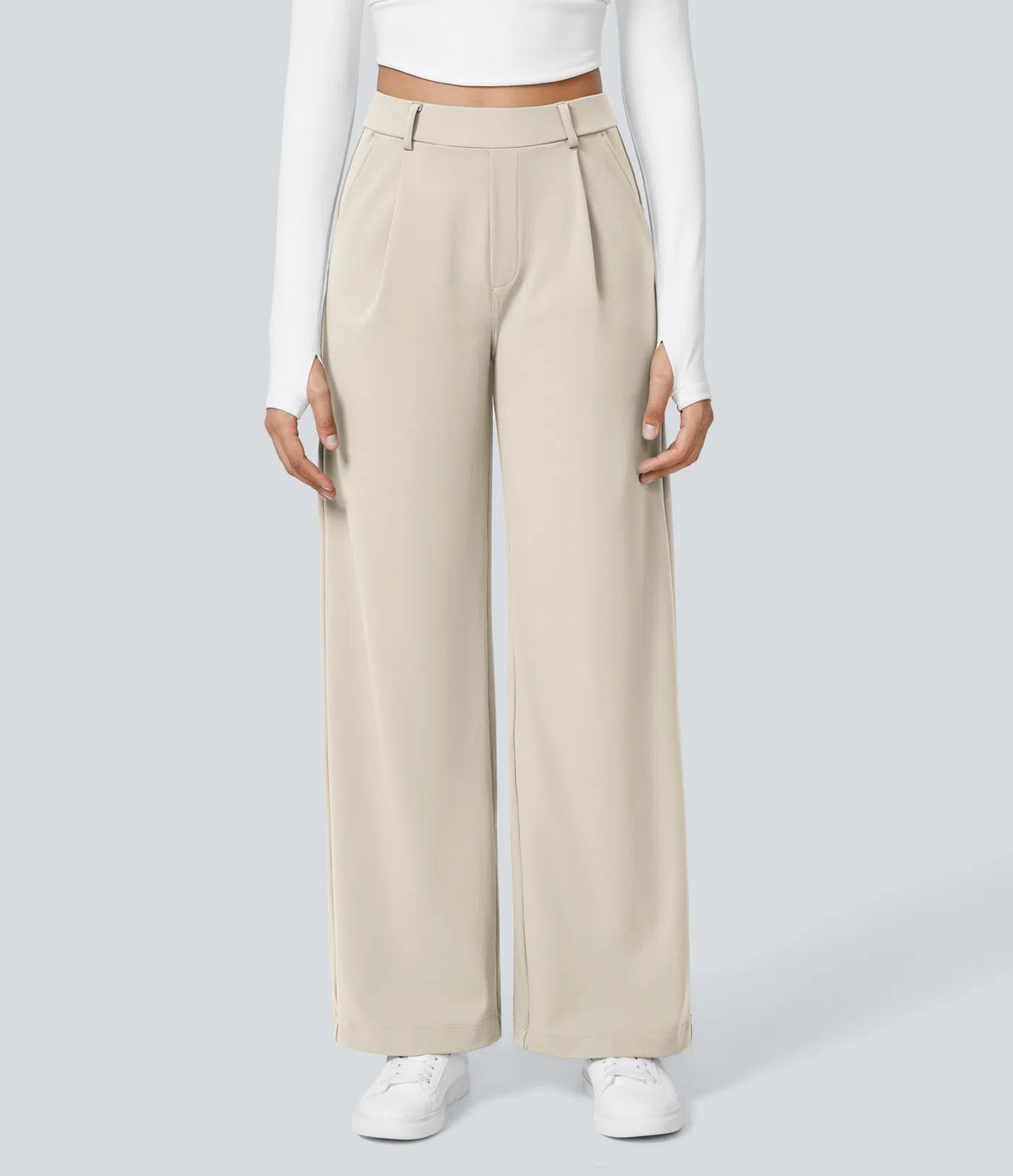 Pantalon tailleur Halara Flex™ DayStretch coupe droite taille haute avec poches