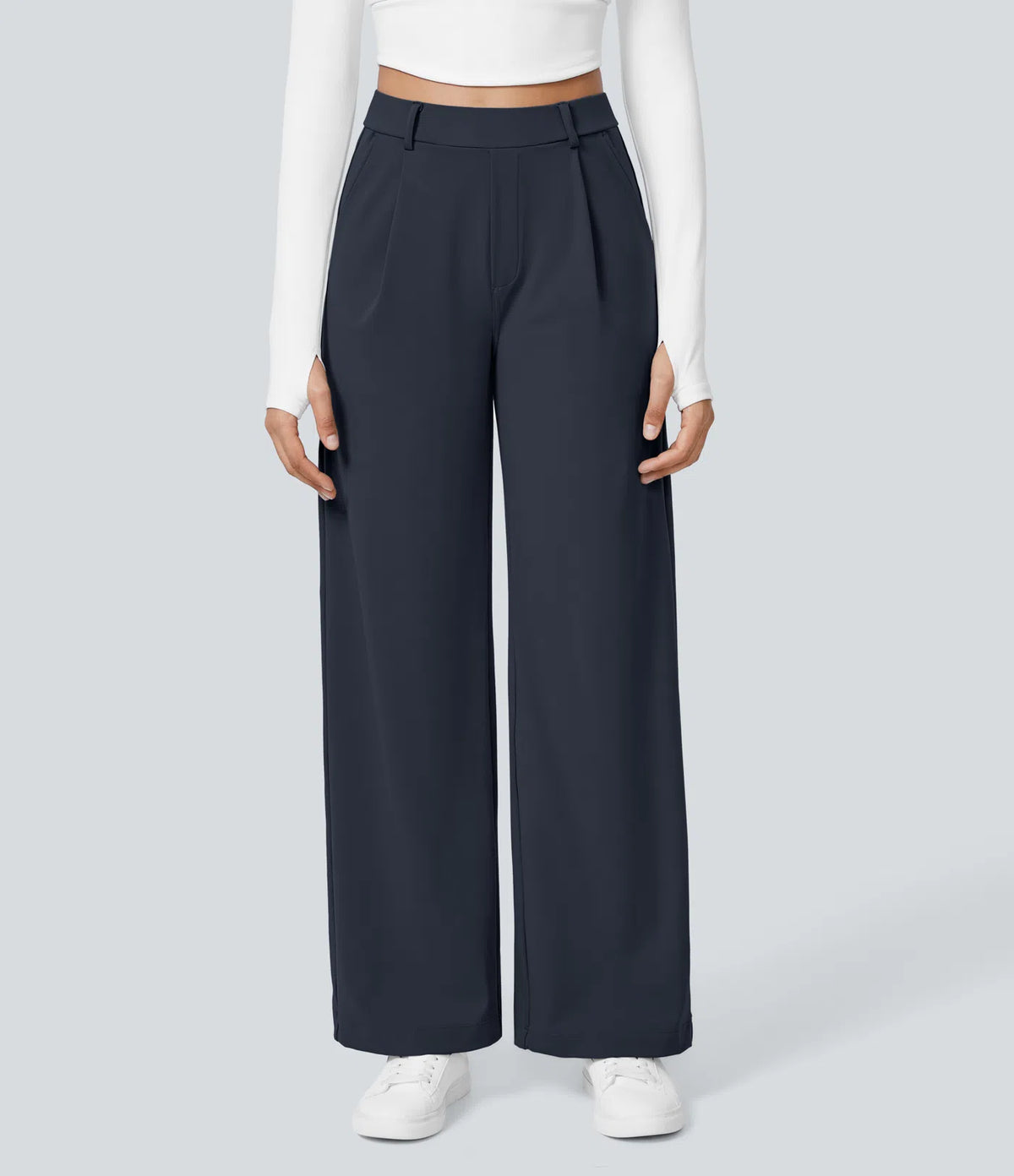 Pantalon tailleur Halara Flex™ DayStretch coupe droite taille haute avec poches