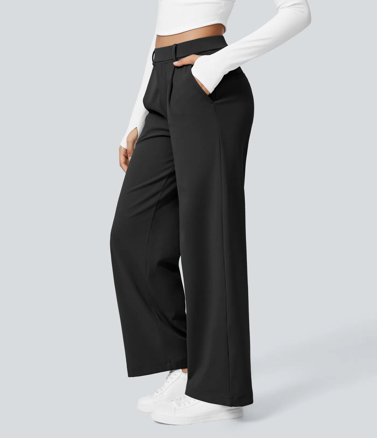 Pantalon tailleur Halara Flex™ DayStretch coupe droite taille haute avec poches